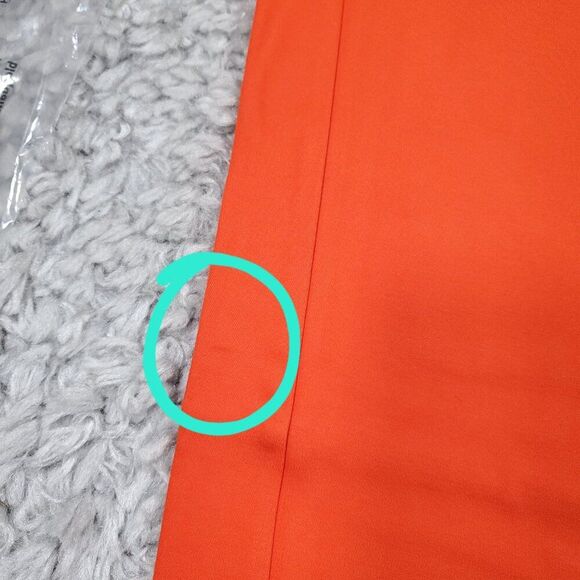 Betabrand Monroe Crop Trouser Straight Orange Dress Pants Size XL Elastic Waist - Picture 6 of 9